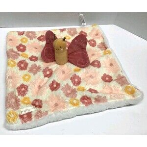 Dream Gro Butterfly Floral Pattern Plush Lovey Infant Baby Security Blanket